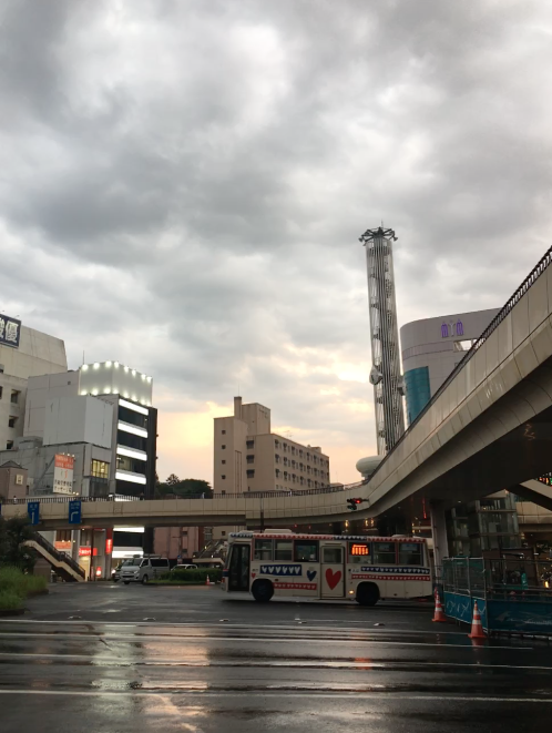 Mito Station on a rainy day